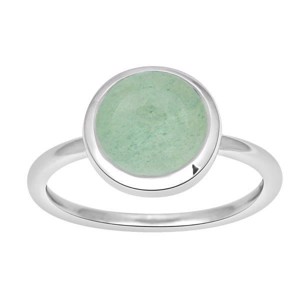 Nordahl Jewellery - SWEETS52 ring i sølv m. grøn aventurin 129 004